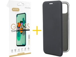 Kit Capa + Película 1 X iPhone 11 Skyhe PRM Flip Cover Preto