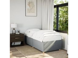 Vidaxl Estrutura De Cama Sem Colchão 90x190 Cm Tecido Cinzento-claro