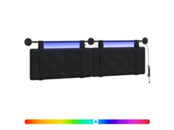 Conjunto 1 Cabeceira Suspensa Vidaxl Preto Veludo (170 X 55 X 5 Cm)