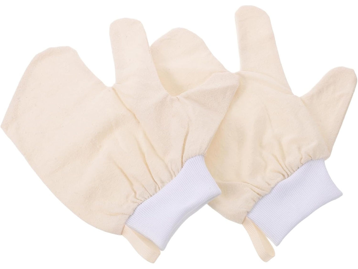 Conjunto de 2 esponjas de banho esfoliantes em seda crua para ducha, spa e massagem.