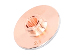 Bocal de corte a laser de fibra de cobre de 2 camadas para máquinas de solda CNC, peças industriais, diâmetro de 2,5 mm.
