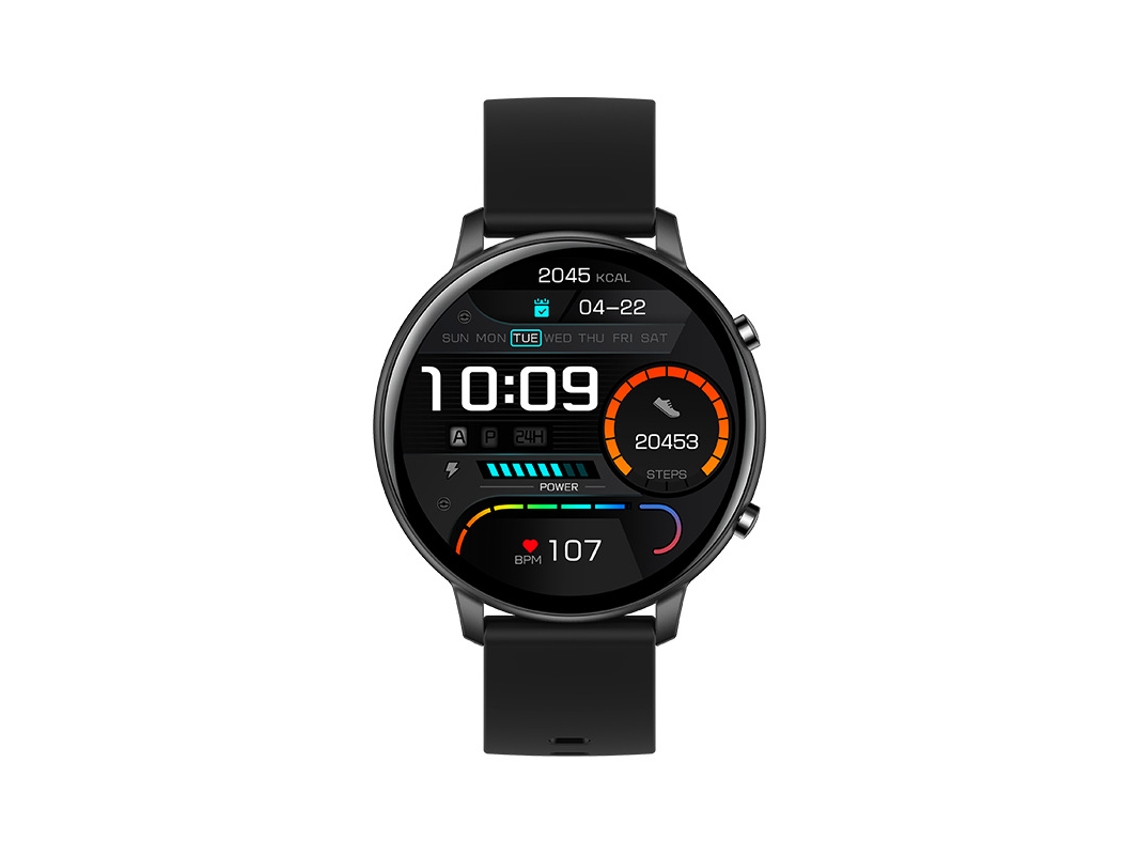 Smart Watch G28 Relógio de Tela Redonda de 1 39 Polegadas Monitoramento de Saúde Modo Multiesportivo Preto GODTVAGT