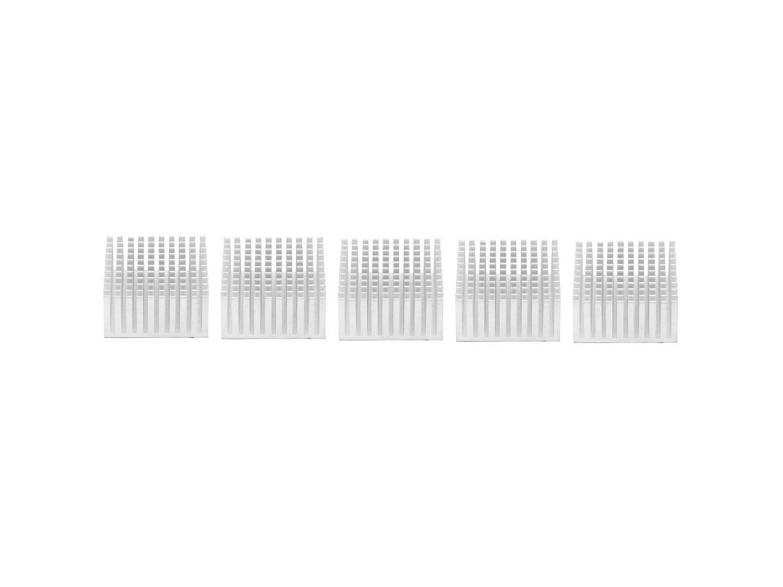 5 Unidades Dissipador de Calor de Alumínio Aleta Radiador 40x20x40mm Prata