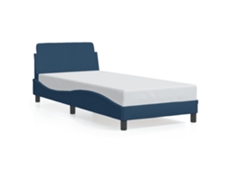 Bed Frame, Bed Frames Vidaxl Azul Tecido (90 X 190 Cm)