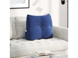 Vidaxl Travesseiro Para Costas Azul Polícia 60 X 24 X 50 Cm Veludo