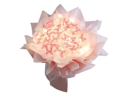 2026 novo Conjunto de Bouquet de Borboletas com Luz Led 52 Peças Ideia de Presente para Dia Dos Namorados Aniversário
