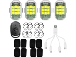 Luz Estroboscópica Led Sem Fio Sanfoelek Com Controle Remoto Para