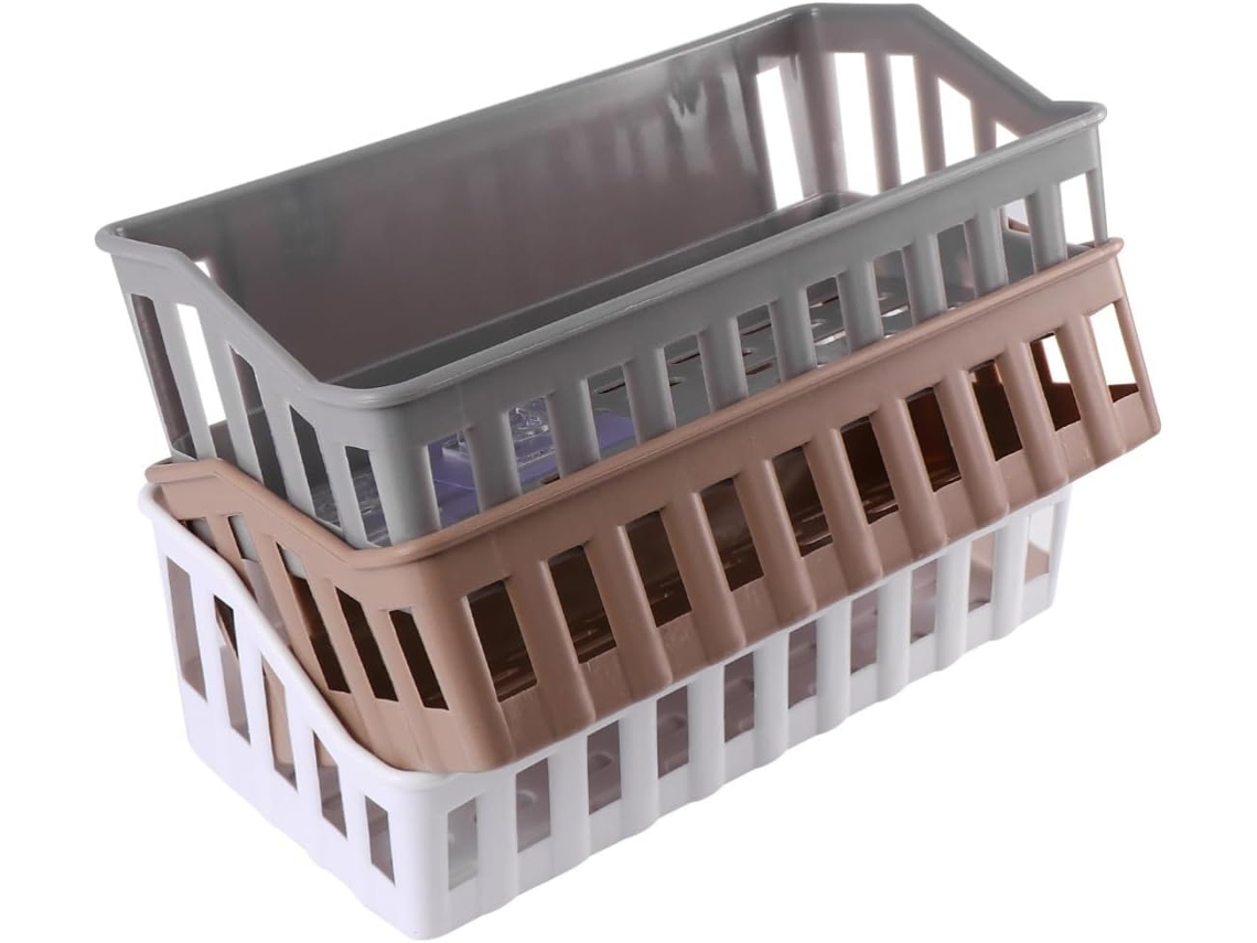 Conjunto De 3-prateleiras Parede Homoyoyo Sem Furos, Organizadoras De Plástico Branco Com Sistema Drenagem Automática