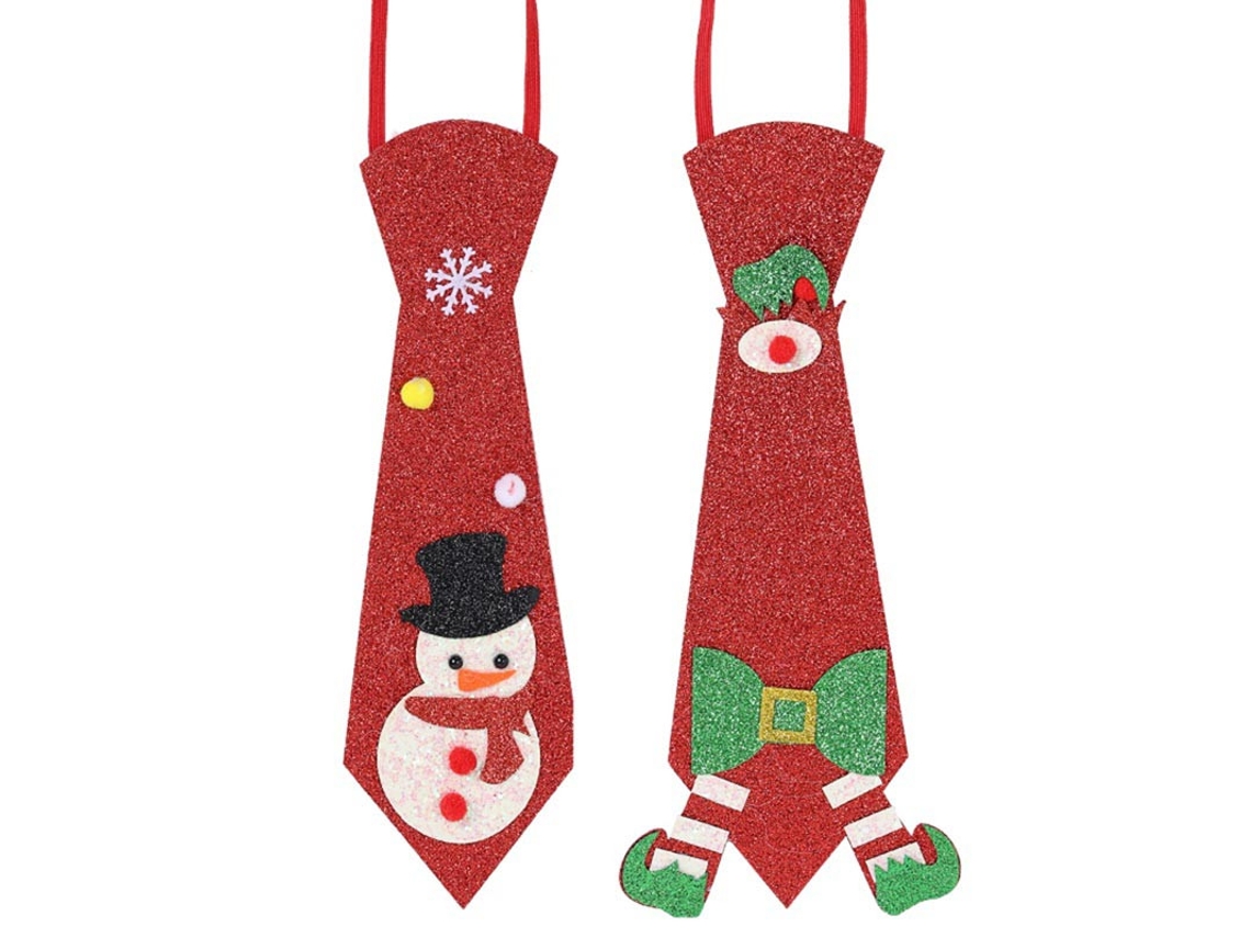 Gravata Boneco de Neve e Elfo em diversos modelos de 8,5X24 cm