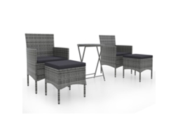 Garden Bistro Set, Garden Bistro Sets Vidaxl Cinzeto Rattan / Vime (n/a)