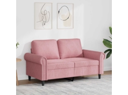 Vidaxl Sofá De 2 Lugares Veludo 120 Cm Rosa