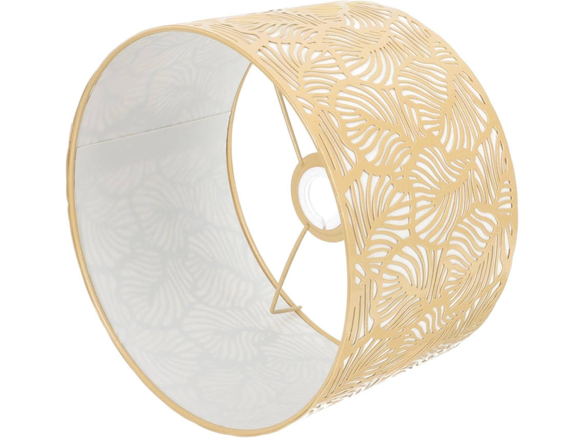 Abajur Metálico Com Padrão De Folhas, Compatível Com Lâmpadas E14 E E27, Design Moderno E Elegante.