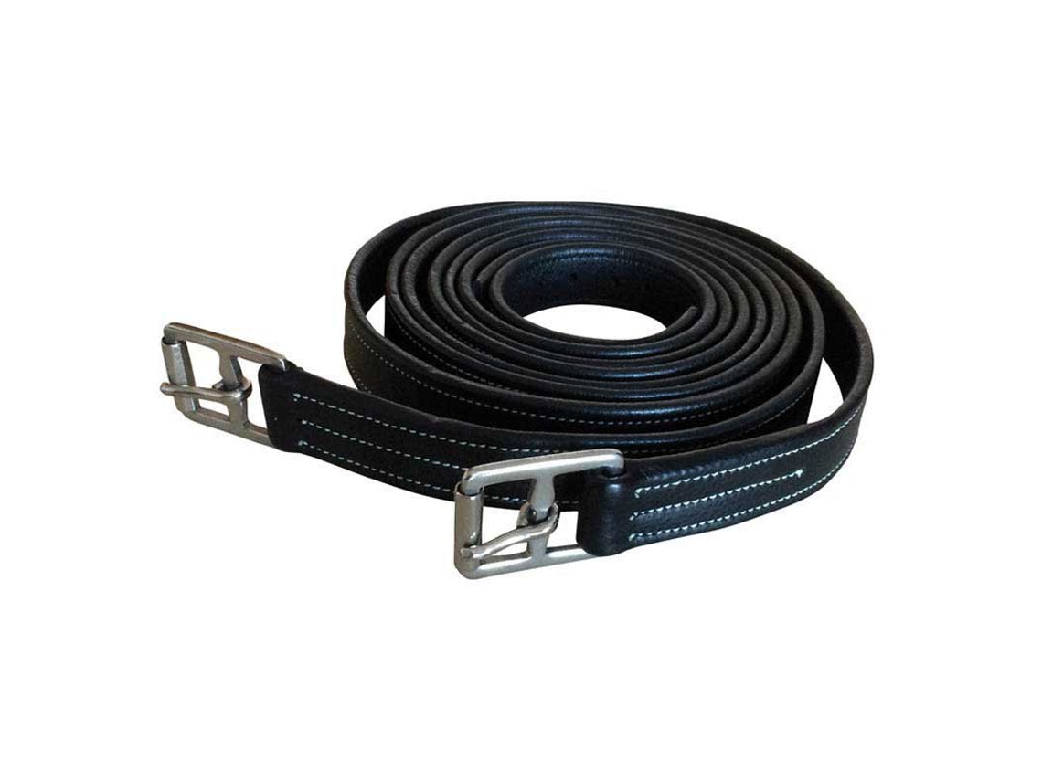 Rédeas de Sela Inglesa de Couro Duplo com Fivela de Aço Inoxidável Pretomarjoman Distribucion