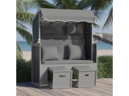 Strandkorb, Strandkorbs Vidaxl Antracite Rattan / Vime (n/a)