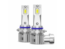 Lâmpada Led Para Farol Automóvel H4 Prateada, Encaixe Direto, 64 W, 6400 Lm, 8 Leds De Dupla Face