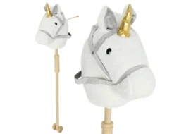 Cabeça de Cavalo com Bastão, Sons, Rodas, Branco (95 cm)