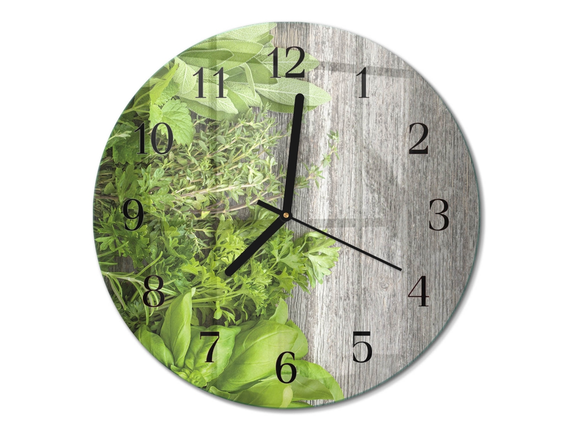 Relógio De Parede De Vidro Frutas Espelharte (30 Cm)