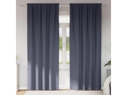 Vidaxl Cortinas Blackout Com Argolas 2 Unid. Antracite 245 X 140 Cm