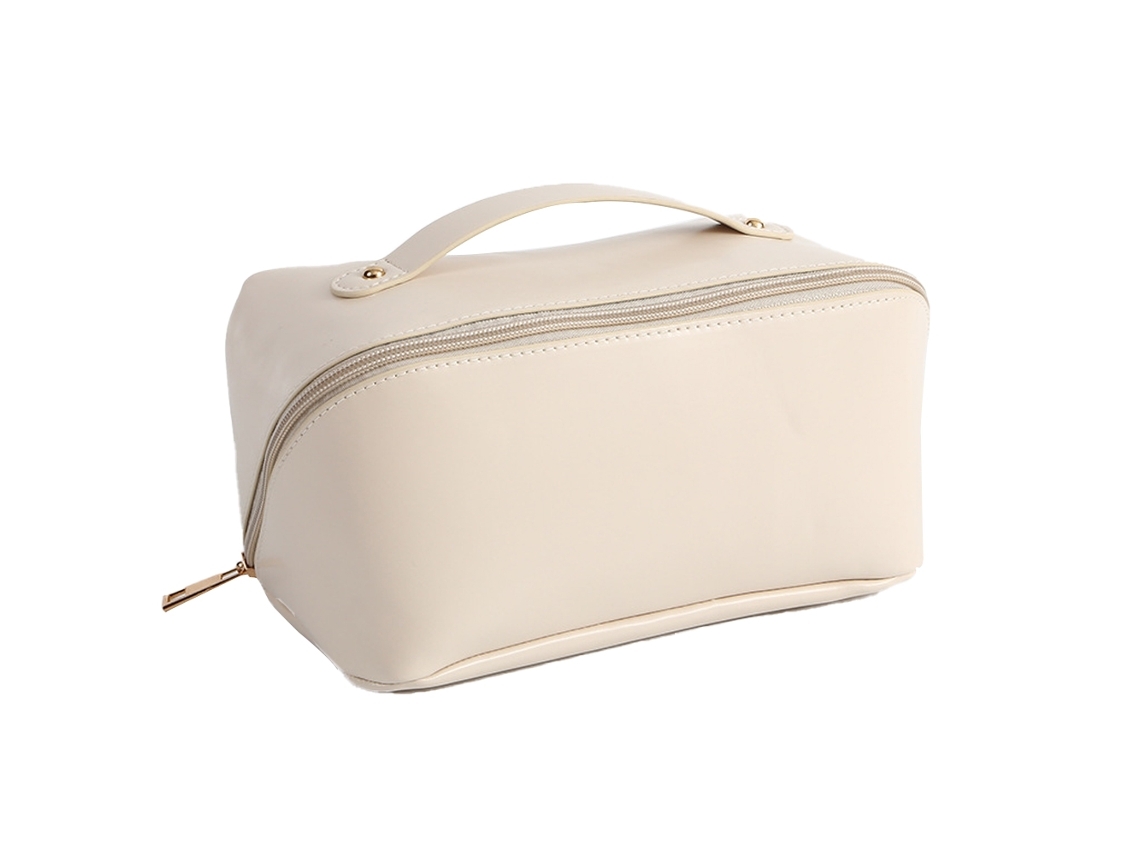 Saco Cosmético De Grande Capacidade Paraes Saco De Lavagem Portátil Para Viagem Leite Damasco Branco*