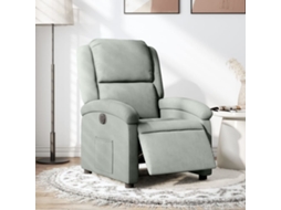 Vidaxl Poltrona Reclinável Elétrica Veludo Cinzento-claro