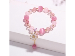 Pulseira Feminina Com Cristais Brilhantes, Resistente E Com Superfície Lisa.