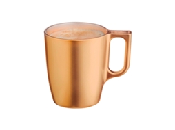 LUMINARC Flashy - Copo de café da manhã em vidro temperado de 25 cl. Ouro Neo