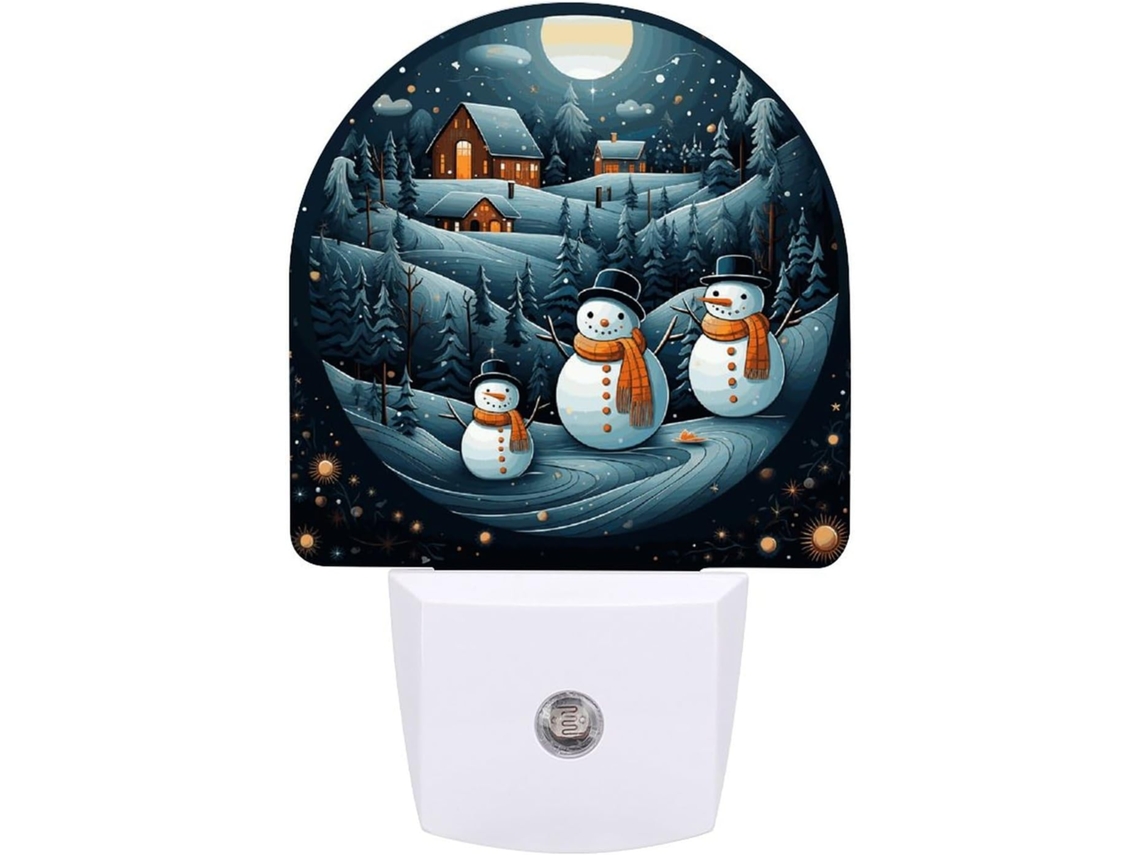 Luminária De Parede Quarto, Banheiro, Corredor, Luz Noturna, Com Design De Pinguim Do Papai Noel, Com Sensor De Luz