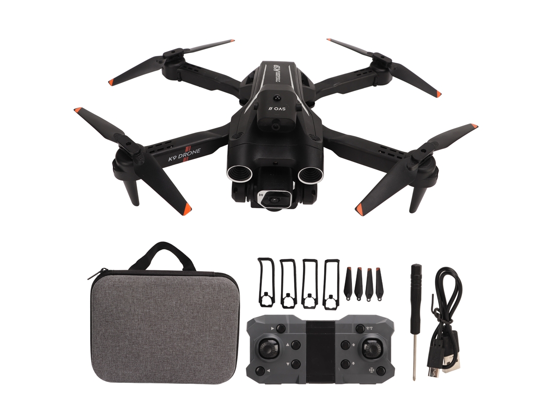 Drone Plegable Rc Quadricóptero Com Câmera Dual 4k Hd 150° Evitação De Obstáculos Para Maiores De 14 Anos