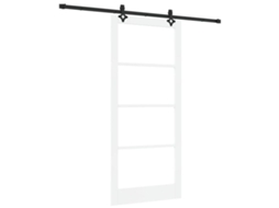 Conjunto 1 Porta Deslizante Vidaxl Branco Madeira De Pinho Maciça (93 X 211 Cm)