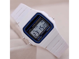 Relógio Esportivo Digital Masculino (branco), Relógio De Pulso Eletrônico Casual Com Led E Pulseira De Silicone.