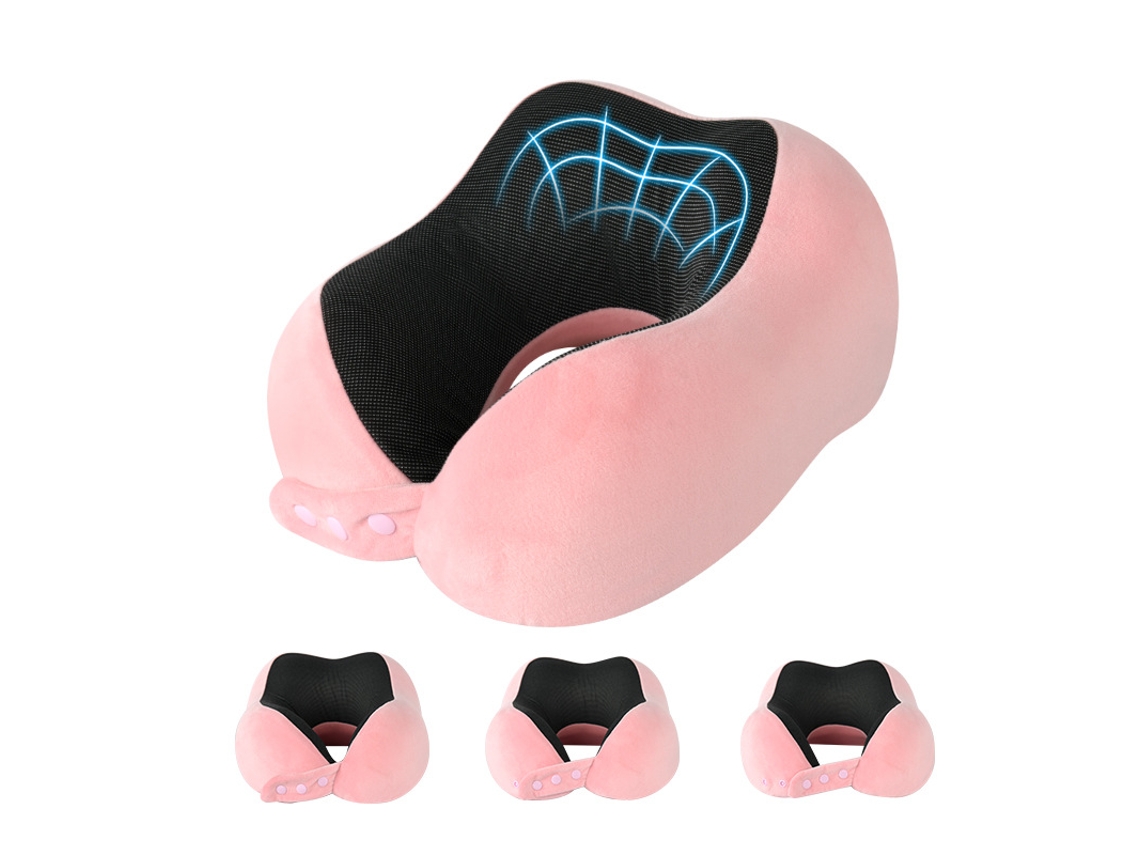 Travesseiro de Apoio Cervical Portátil, Espuma Viscoelástica, Formato U, AQUAFORGE
