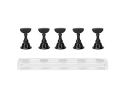 Suporte Magnético Para Prática E Exibição De Arte De Unhas Com Base Acrílica Ferramenta Manicure Preto