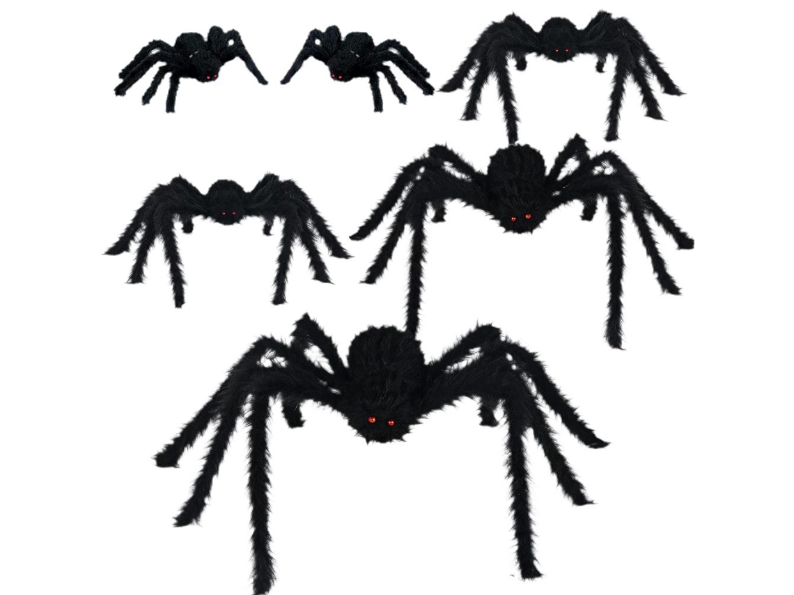 Adereço De Aranha Realista Para Halloween Com Efeito De Cabelo