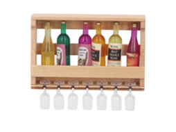 Lurelia Miniatura Decorativa, Mini Porta-vinhos Em Escala 1/12 Para Casa De Bonecas E Acessórios De Cozinha, 8 Cm, 5,3 Cm, 1,8 Cm