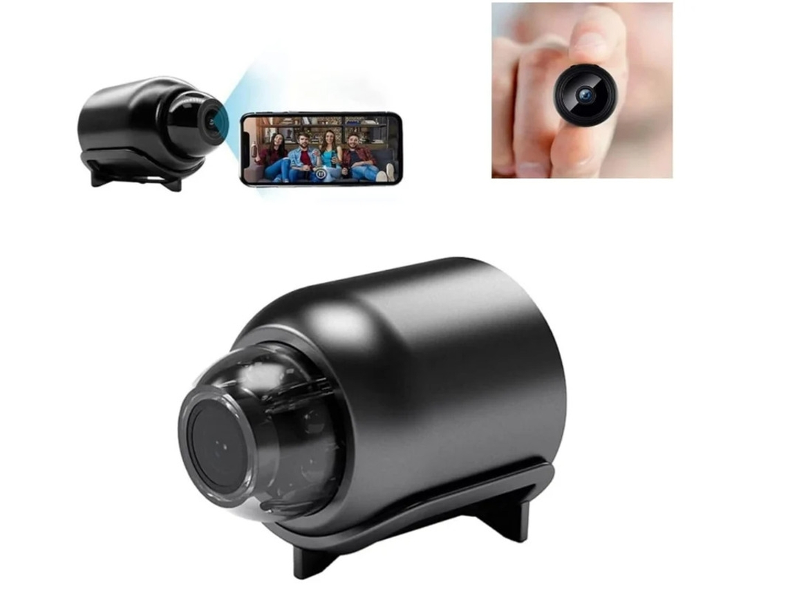 Minicâmera Bestvite X5 HD 1080p Wi-Fi com detecção de movimento, preta