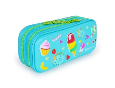 3d Magic Estuche Escolar Doble Con Cuerpo Rígido En Relieve. Yummy Azul Office Box