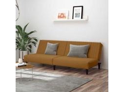 Vidaxl Sofá-cama De 2 Lugares Veludo Castanho