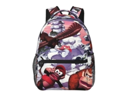 Mochila De Estudante Donkey Kong J69, Durável E Leve, Com Alça De Ombro Impermeável E Respirável N69 Olysi Shop