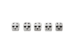 Mali 5pcs Dados de Esqueleto Crânio de 6 Lados em Resina para Jogo e Decoração de Festa