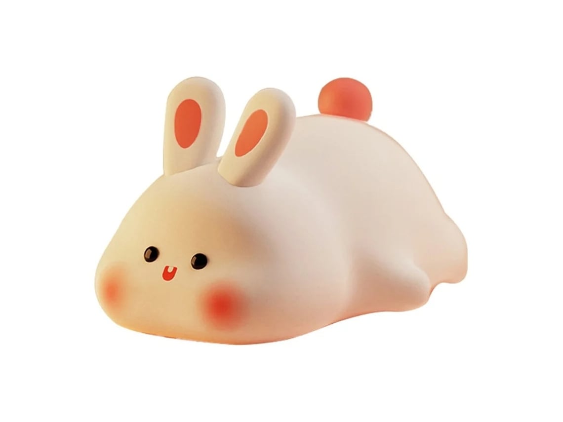 Luz Coelho Silicone Yizhood Desenho Animado Recarregável Branco