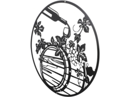 Decoração Parede Metal Preto Ornamento Artístico Pendurar Ambientes Internos Efeito Decorativo Único Toque GOKOCO