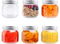 Conjunto De 6 Tigelas De Vidro Com Tampas, Perfeitas Para Papinhas De Bebê E Lancheiras, 250ml
