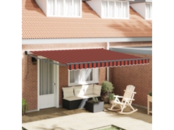 Vidaxl Toldo Retrátil Laranja E Castanho 400 × 300 Cm
