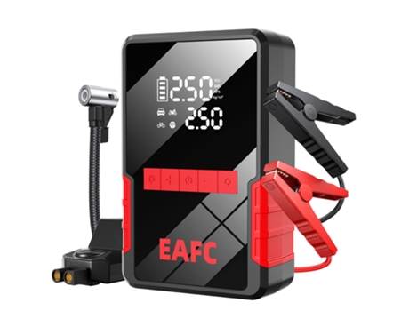 Compressor De Ar De 150 Psi E Partida Auxiliar De Carro De 1200 A, Com Display Led, Com Clipe Inteligente Eafc