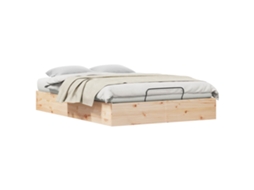 Vidaxl Estrutura de Cama Ottoman com Armazenamento Natural