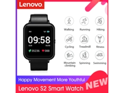 Mali relógio Inteligente Lenovo S2 Global 1.4'' Rastreador Fitness Monitor Cardíaco Notificações 3atm