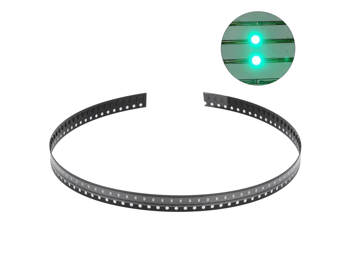 100 Peças Diodos Led Smd Componentes Eletrônicos Diy Pcb Baixa Tensão Resistente Verde Esmeralda