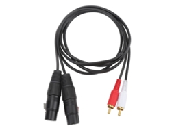 Cabo adaptador de microfone HiFi de 1,5 m, OFC, macho duplo a fêmea dupla XLR, amplificador e mixer