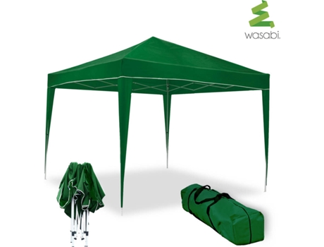 Tenda Dobrável WASABI em Alumínio Classic (Verde - 3x3m)