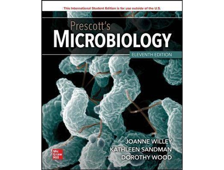 Livro ISE Prescott's Microbiology de Joanne Willey, Kathleen Sandman, Dorothy Wood (Inglês)